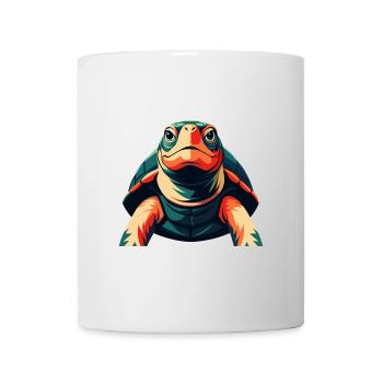 Turtle Cartoon Character Colorful Pet Animal - Mug - white - Front