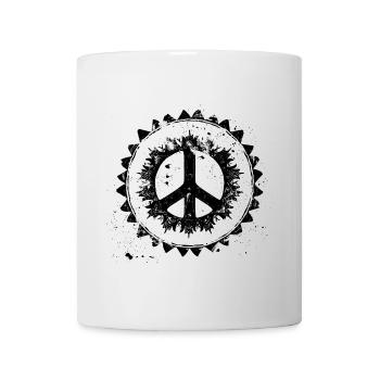 Urban Retro Peace Sign - Mug - white - Front
