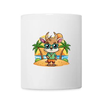 Antilope Lustige Cartoon Sommer Strand Sonnenbrille - Tasse - Weiß - Vorne