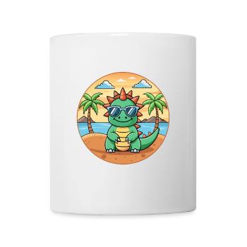 Dragon Funny Cartoon Summer Beach Sunglasses - Mug - white - Front