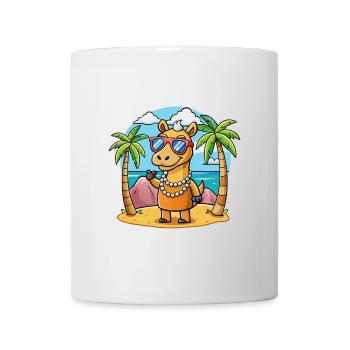 Camel Funny Cartoon Summer Beach Sunglasses - Mug - white - Front