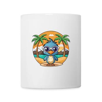Emu Funny Cartoon Summer Beach Sunglasses - Mug - white - Front