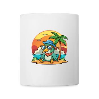 Hummingbird Funny Cartoon Summer Beach Sunglasses - Mug - white - Front