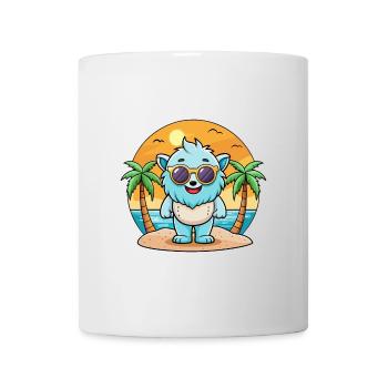 Yeti Funny Cartoon Summer Beach Sunglasses - Mug - white - Front