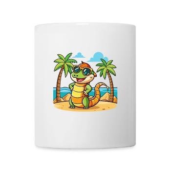 Anaconda Funny Cartoon Summer Beach Sunglasses - Mug - white - Front