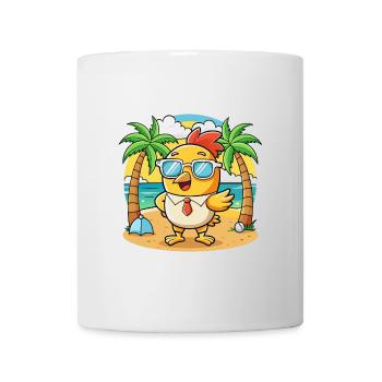 Chicken Funny Cartoon Summer Beach Sunglasses - Mug - white - Front