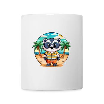 Badger Funny Cartoon Summer Beach Sunglasses - Mug - white - Front