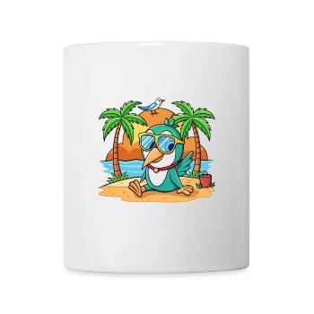 Hummingbird Funny Cartoon Summer Beach Sunglasses - Mug - white - Front
