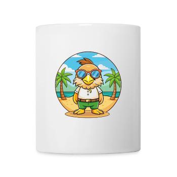 Eagle Funny Cartoon Summer Beach Sunglasses - Mug - white - Front