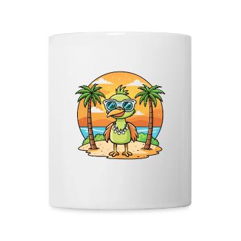 Emu Lustige Cartoon Sommer Strand Sonnenbrille - Tasse - Weiß - Vorne