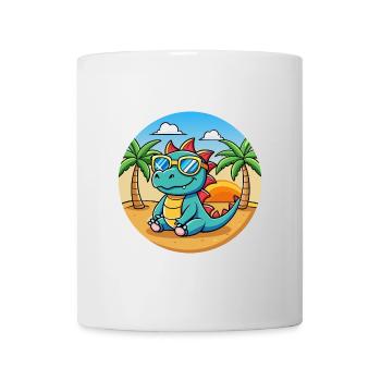 Dragon Lustige Cartoon Sommer Strand Sonnenbrille - Tasse - Weiß - Vorne