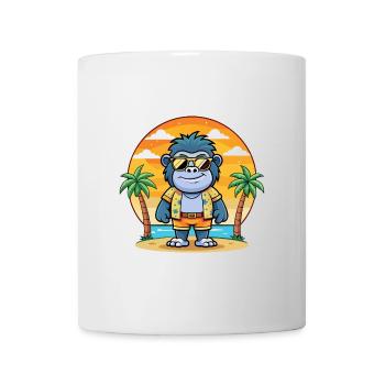 Gorilla Funny Cartoon Summer Beach Sunglasses - Mug - white - Front