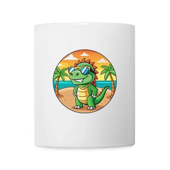 Iguana Funny Cartoon Summer Beach Sunglasses - Mug - white - Front