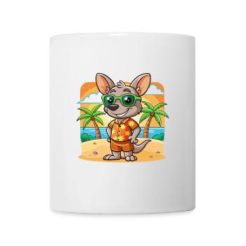 Kangaroo Funny Cartoon Summer Beach Sunglasses - Mug - white - Front