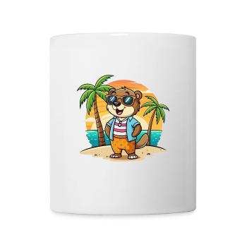 Otter Funny Cartoon Summer Beach Sunglasses - Mug - white - Front