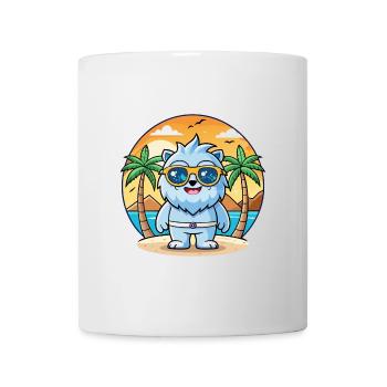 Yeti Lustige Cartoon Sommer Strand Sonnenbrille - Tasse - Weiß - Vorne