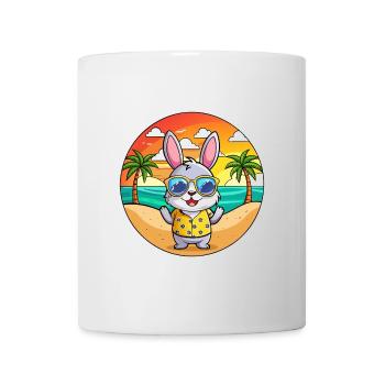 Kaninchen Lustige Cartoon Sommer Strand Sonnenbrille - Tasse - Weiß - Vorne