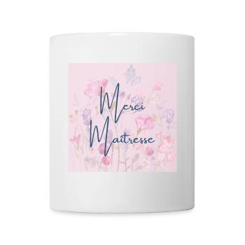Merci maîtresse - Mug blanc - blanc - Devant