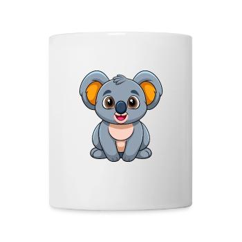 Koala Mascotte mignonne Personnage de dessin animé Kawaii - Mug blanc - blanc - Devant