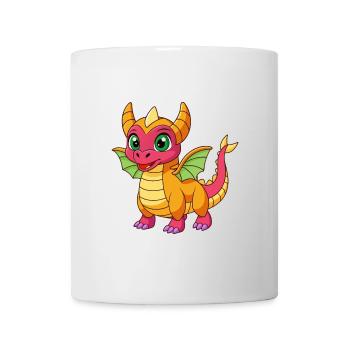 Dragon Cute Mascot Cartoon Character Kawaii - Mug - white - Front