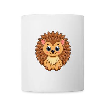 Igel Niedliche Maskottchen Zeichentrickfigur Kawaii - Tasse - Weiß - Vorne