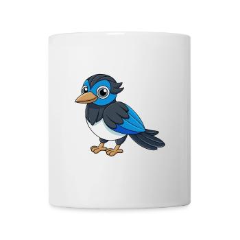 Magpie Cute Mascot Cartoon Character Kawaii - Mug - white - Front