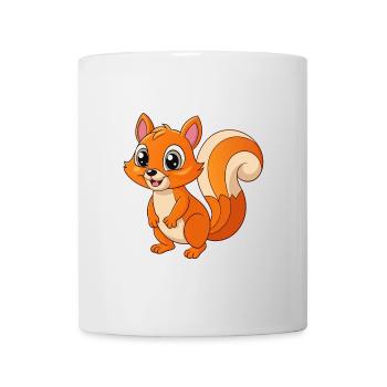 Squirrel Cute Mascot Cartoon Character Kawaii - Mug - white - Front