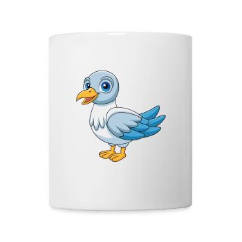 Seagull Cute Mascot Cartoon Character Kawaii - Mug - white - Front