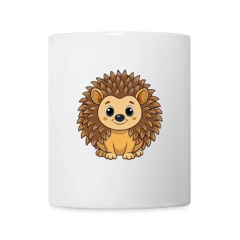 Igel Niedliche Maskottchen Zeichentrickfigur Kawaii - Tasse - Weiß - Vorne