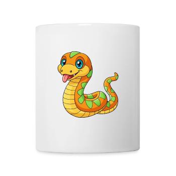 Snake Cute Mascot Cartoon Character Kawaii - Mug - white - Front