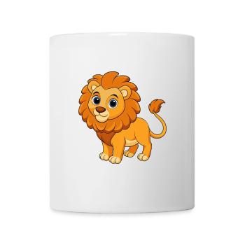 Lion Cute Mascot Cartoon Character Kawaii - Mug - white - Front