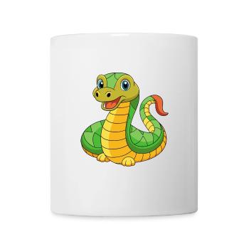 Anaconda Cute Mascot Cartoon Character Kawaii - Mug - white - Front
