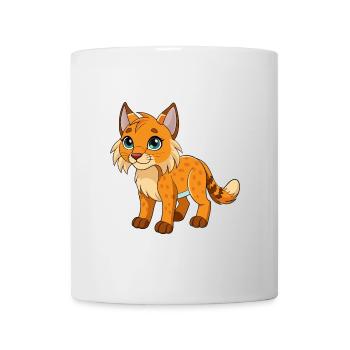 Lynx Cute Mascot Cartoon Character Kawaii - Mug - white - Front