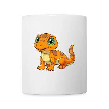 Lizard Cute Mascot Cartoon Character Kawaii - Mug - white - Front