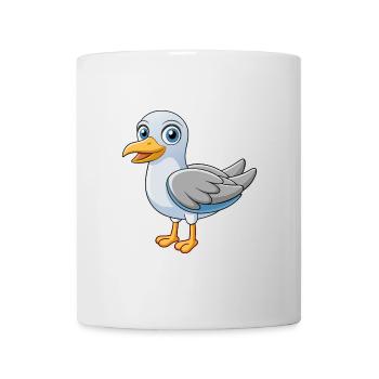 Seagull Cute Mascot Cartoon Character Kawaii - Mug - white - Front