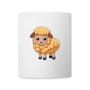 Sheep Cute Mascot Cartoon Character Kawaii - Mug - white - Front