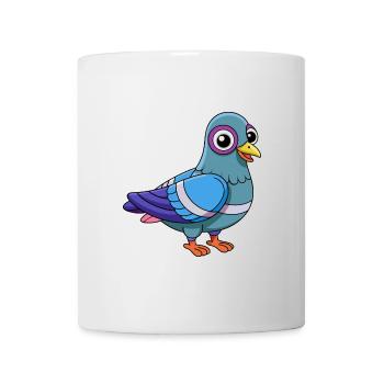 Pigeon Cute Mascot Cartoon Character Kawaii - Mug - white - Front
