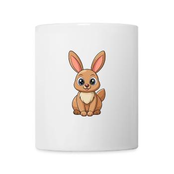 Rabbit Cute Mascot Cartoon Character Kawaii - Mug - white - Front