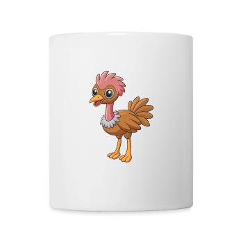 Ostrich Cute Mascot Cartoon Character Kawaii - Mug - white - Front