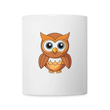 Owl Cute Mascot Cartoon Character Kawaii - Mug - white - Front