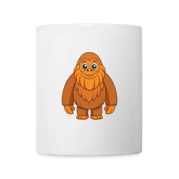 Big Foot Niedliche Maskottchen Zeichentrickfigur Kawaii - Tasse - Weiß - Vorne