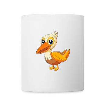 Pelican Cute Mascot Cartoon Character Kawaii - Mug - white - Front