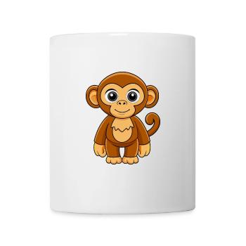 Chimpanzee Cute Mascot Cartoon Character Kawaii - Mug - white - Front