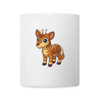 Okapi Cute Mascot Cartoon Character Kawaii - Mug - white - Front