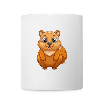 Groundhog Cute Mascot Cartoon Character Kawaii - Mug - white - Front