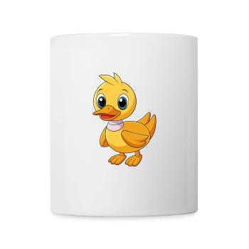 Canard Mignon Mascotte Personnage De Dessin Animé Kawaii - Mug blanc - blanc - Devant