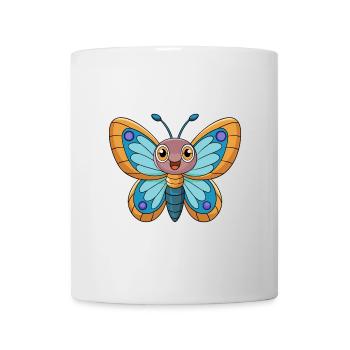 Butterfly Cute Mascot Cartoon Character Kawaii - Mug - white - Front