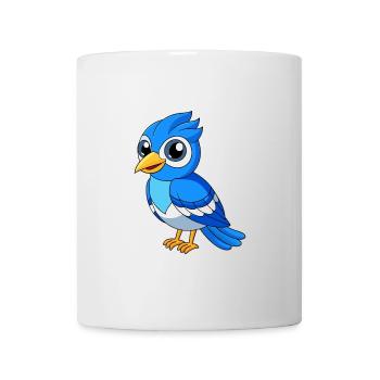 Blue Jay Cute Mascot Cartoon Character Kawaii - Mug - white - Front
