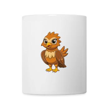 Hawk Cute Mascot Cartoon Character Kawaii - Mug - white - Front