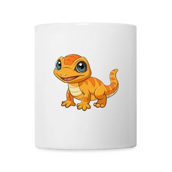 Lizard Cute Mascot Cartoon Character Kawaii - Mug - white - Front